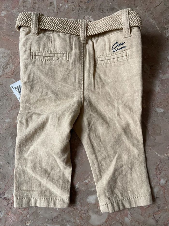 Pantalon garçon neuf lin 3 mois 59cm - photo numéro 4