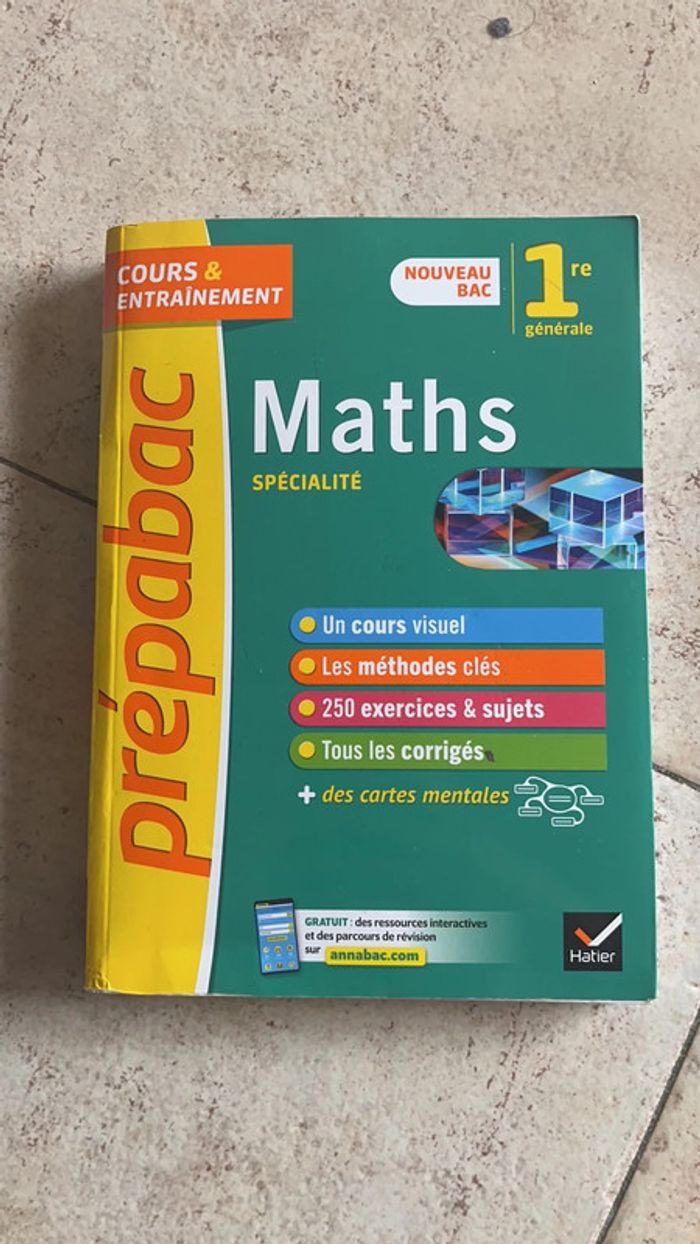 Prepabac Maths 1ere Spécialité Hatier