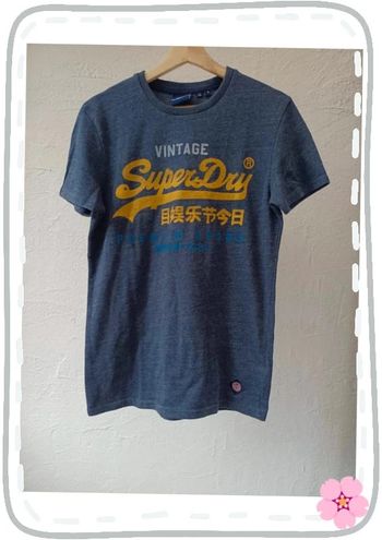 T-shirt bleu Superdry S