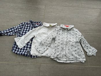 Lot 3 chemises manches longues 18 mois