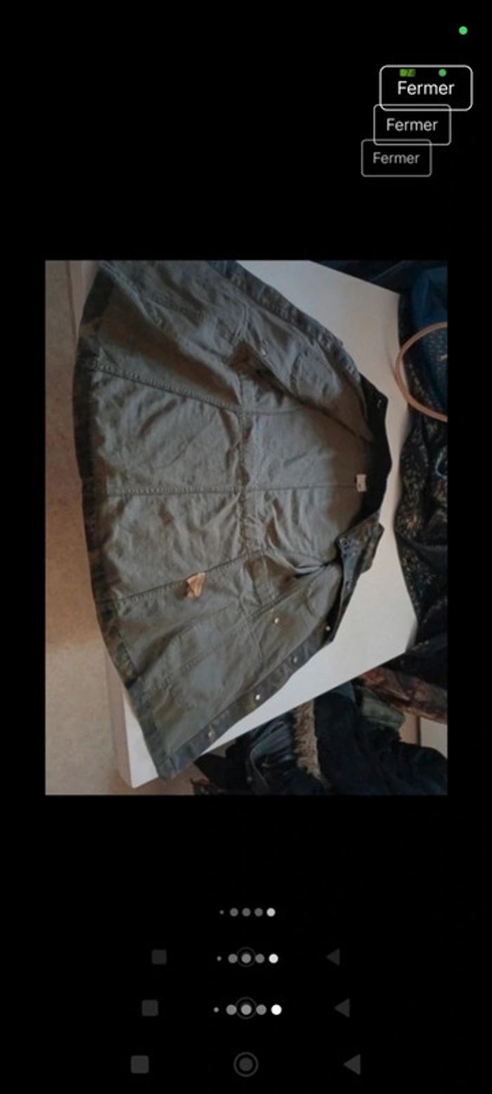 Veste en jeans femme Eden Park  treilli militaire taille 36 coupe ajustée et cintrée - photo numéro 6
