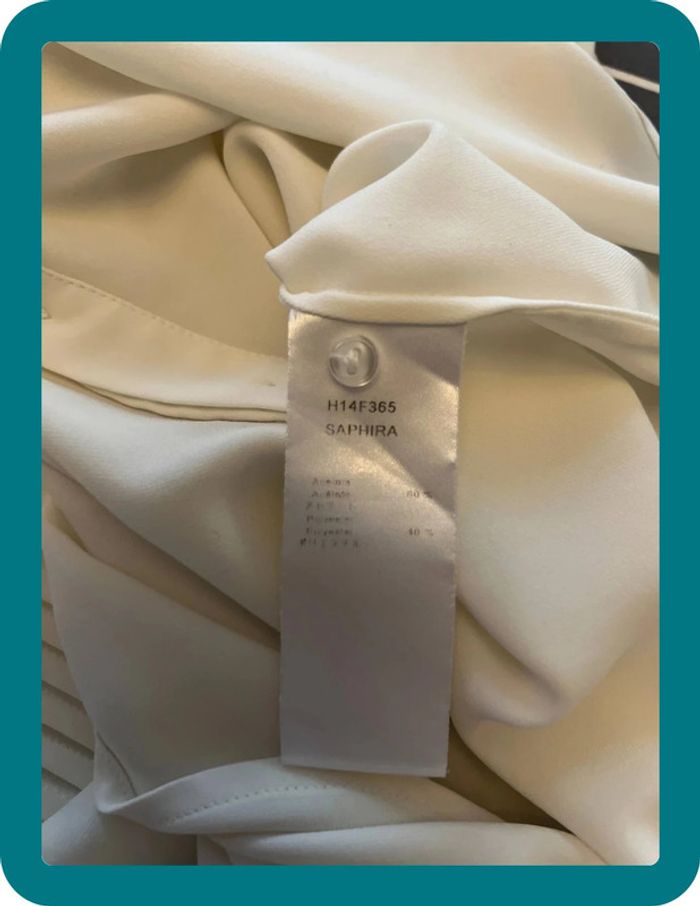 Chemise plastron Saphira offwhite taille 38 - Anne Fontaine - photo numéro 6