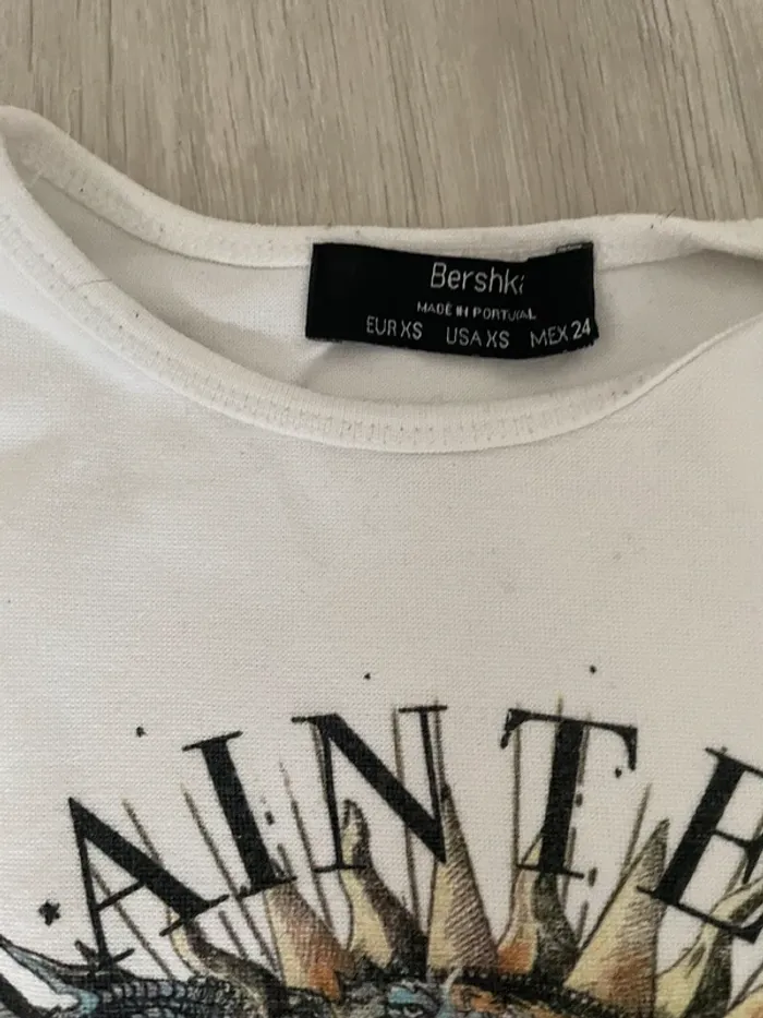 T shirt crop top soleil bershka - photo numéro 2