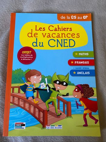 Les cahiers de vacances du CNED - De la GS au CP - maths, francais, anglais