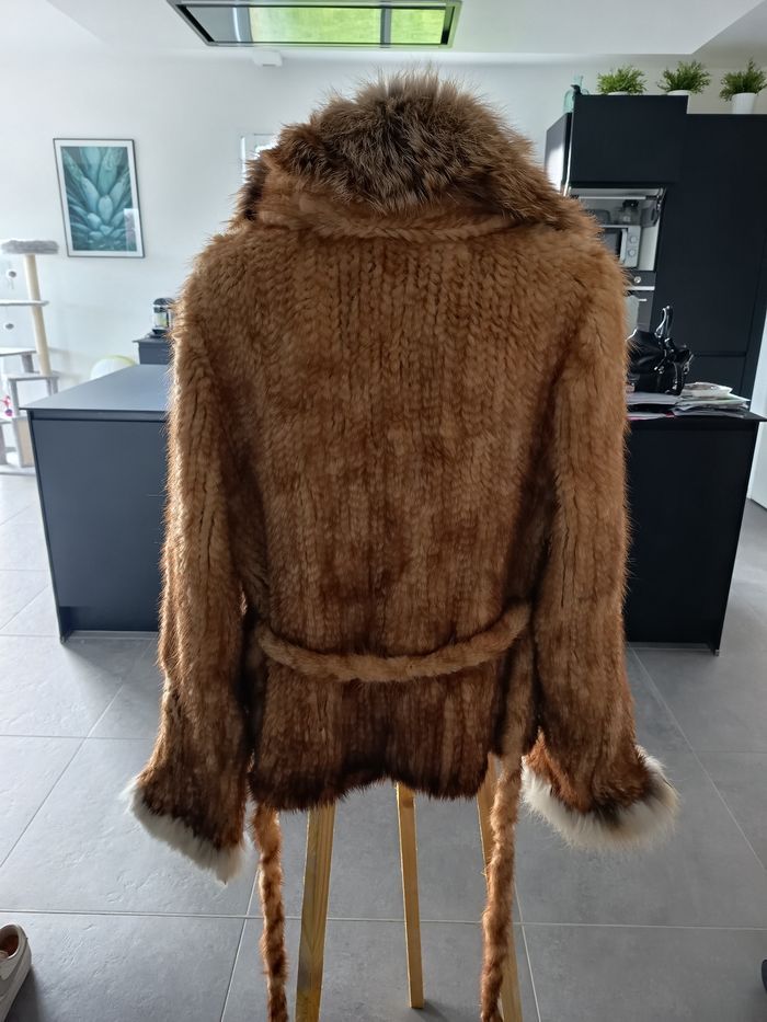 manteau vison tricoté influence paris 100% neuf taille 44 - photo numéro 4