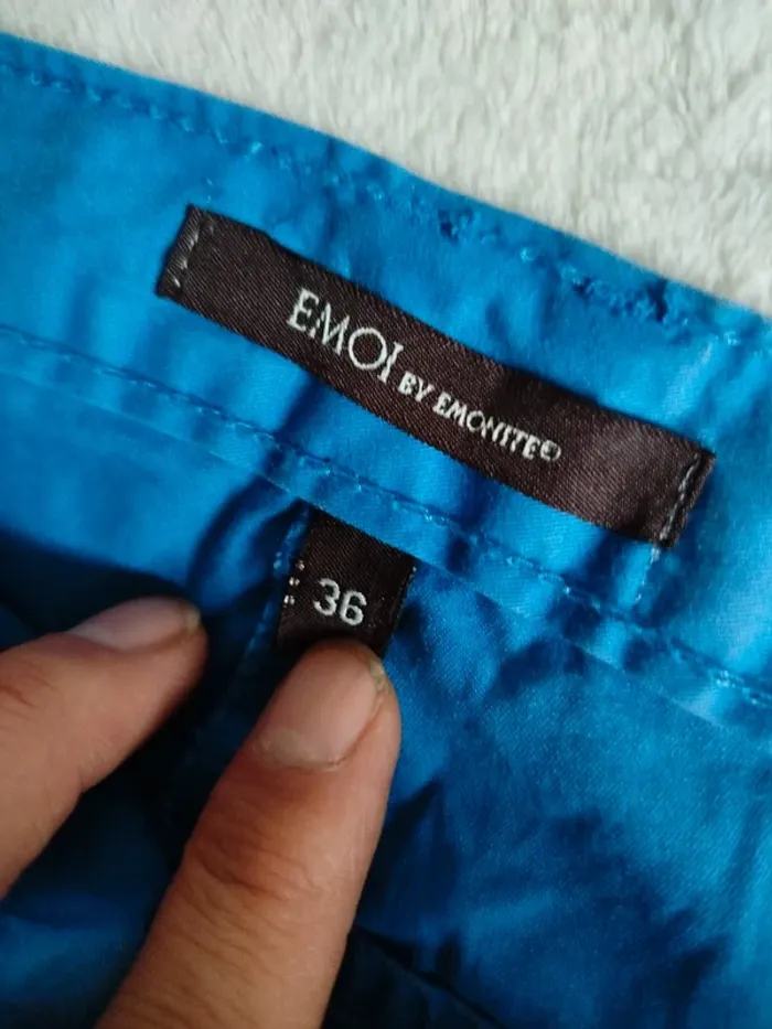Pantalon bleu droit Emoi by Emonite taille 36 - photo numéro 4