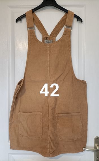 Robe salopette marron velour côtelé neuve 42 Denim Co.