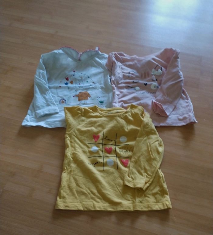 Lot 3 t-shirt manches longues