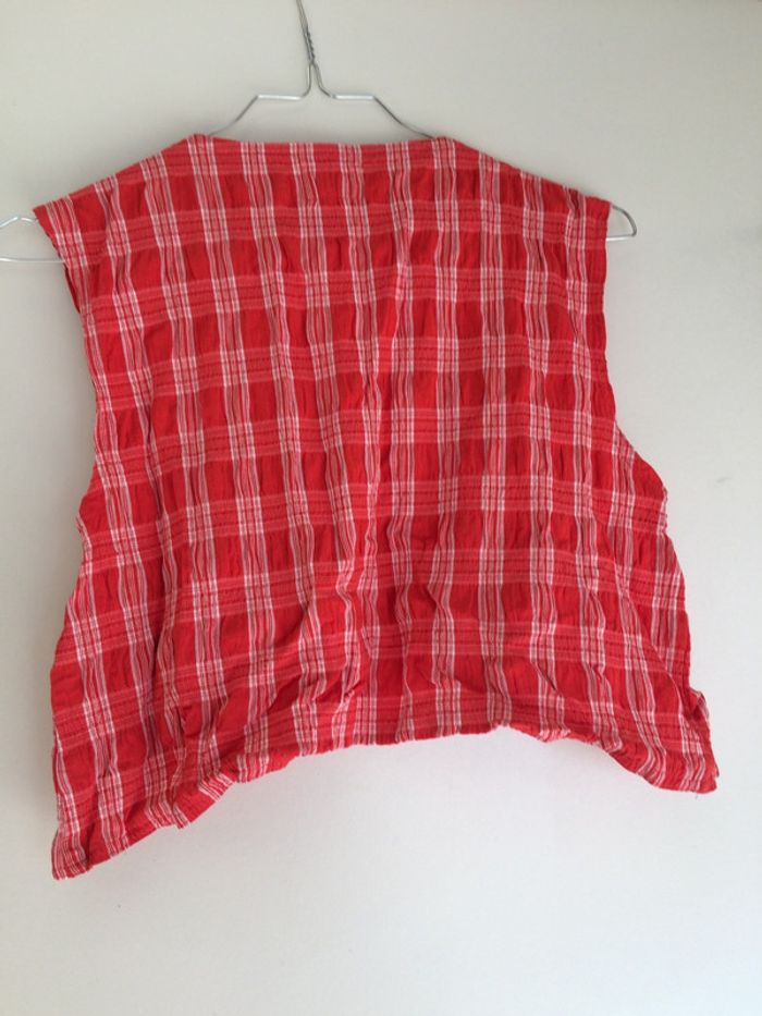 Boléro rouge et blanc 14 ans - photo numéro 2