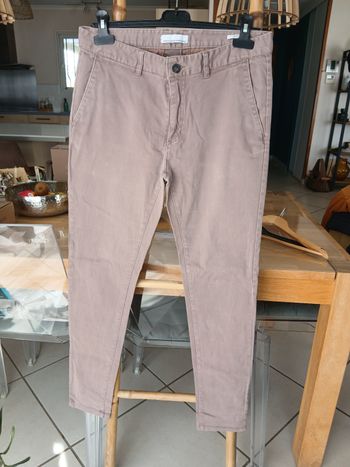Pantalon chino skinny. Homme 38.