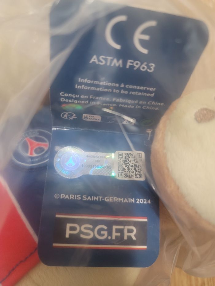 Peluche mascotte psg neuf - photo numéro 4