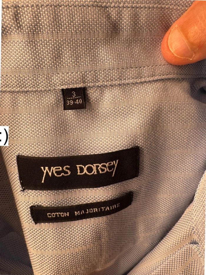 Chemise homme Yves Dorsay tour de cou 39-40 taille 3 bleu ciel - photo numéro 6