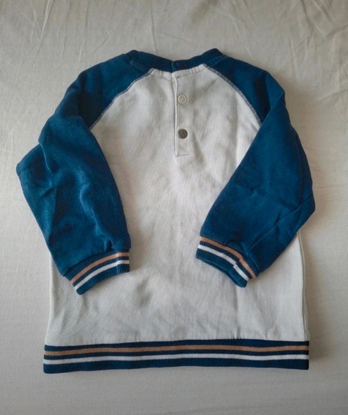 Pull mi saison garçon blanc et bleu marine orchestra 23 mois 2 ans - photo numéro 2