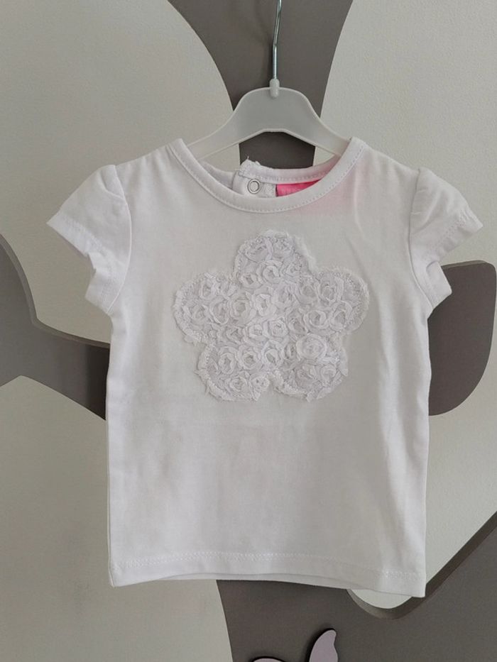 Tee-shirt manches courtes blanc Knot so bad taille 3 mois