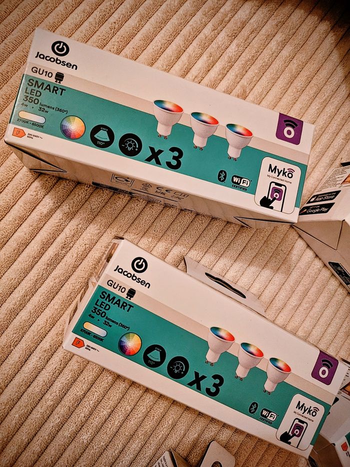💡 Lot de 15 ampoules connectées GU10 Jacobsen LED neuves + télécommande - photo numéro 2