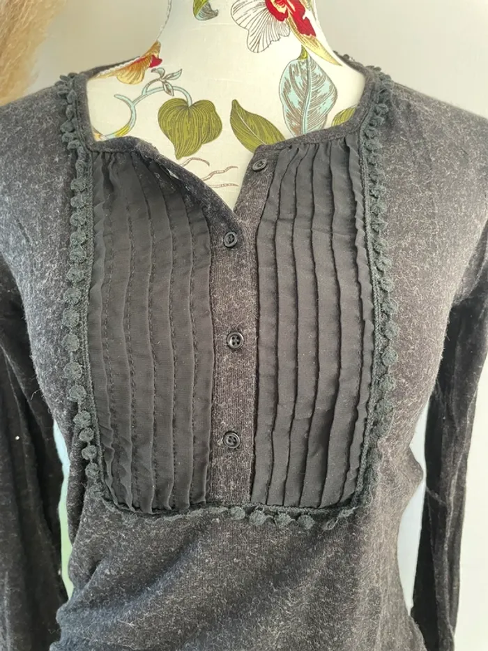 T-shirt manches longues/pull fin en laine Naf Naf TM - photo numéro 3