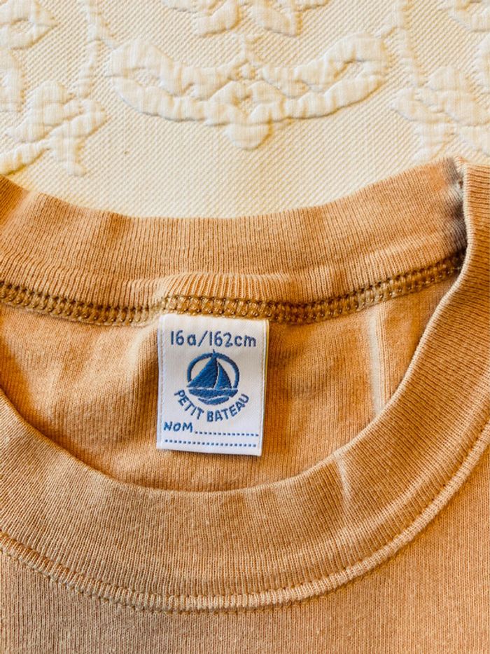 Teeshirt beige / camel Petit Bateau 14 ans - photo numéro 2