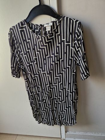 Tunique noir et blanc graphique