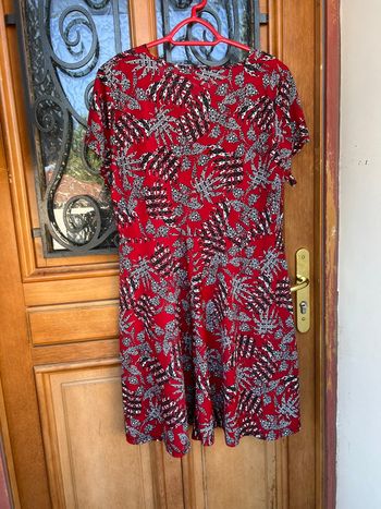 Robe fluide rouge/noire T.46 TBE
