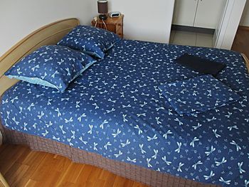 Parure de lit motifs végétal et libellule Françoise Saget - Housse de couette 200 x 200