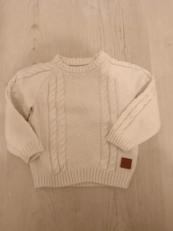 Pull tricot beige 86cm