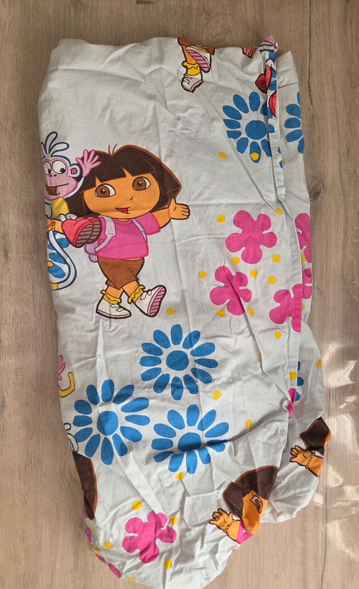 💜🌸 housse de matelas une personne Dora 🌸💜