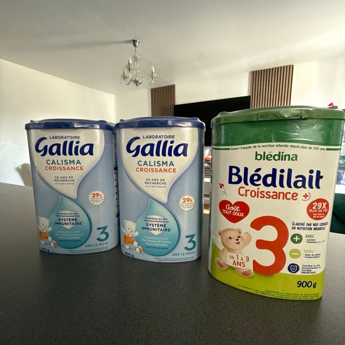 Lot de 3 boîtes de lait bébé Croissance 3 – 25€ seulement