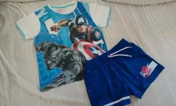 🌟 Ensemble Short et T-shirt Enfant Captain America - Style Super Héros 🌟