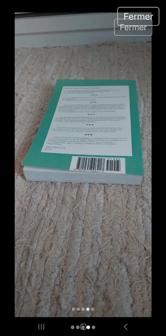 Livre Professional Blackjack de
Stanford Wong en anglais - photo numéro 4