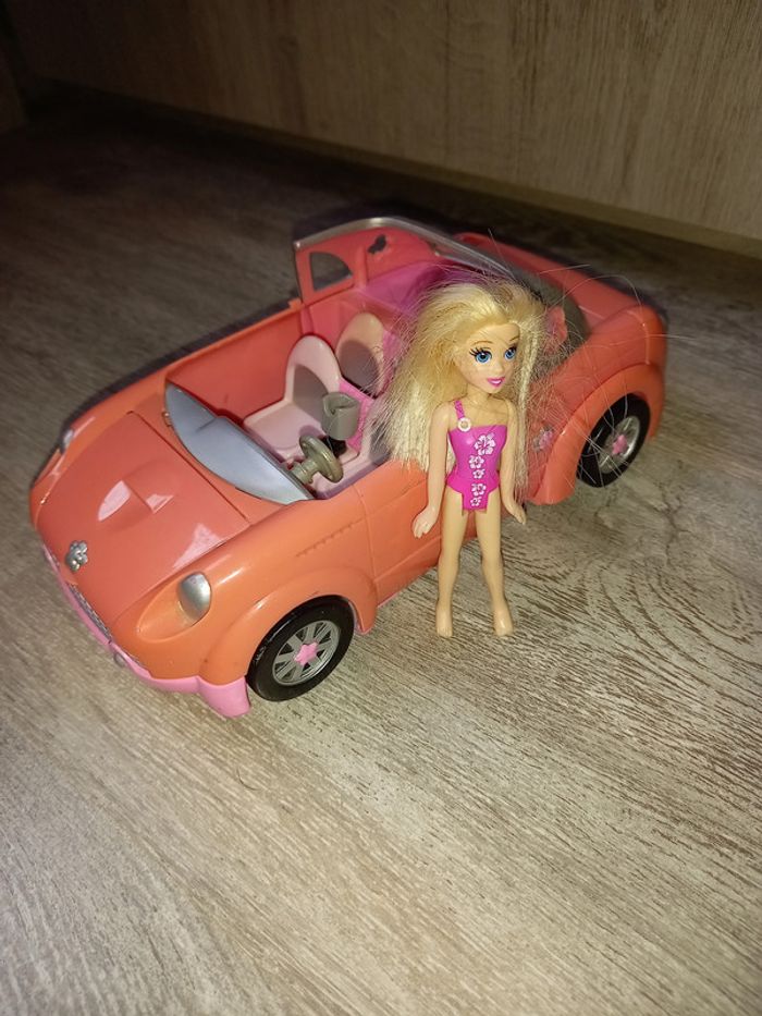 poupée polly pocket avec sa voiture piscine - photo numéro 2