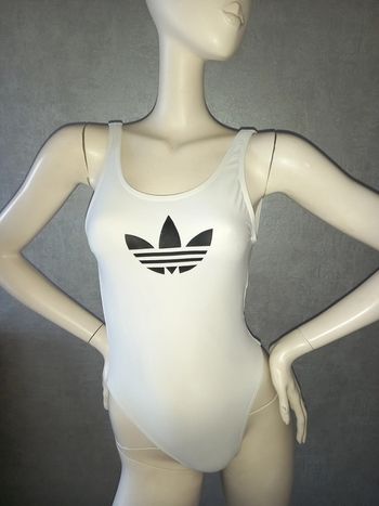 maillot de bain blanc 1 pièce adidas taille 40