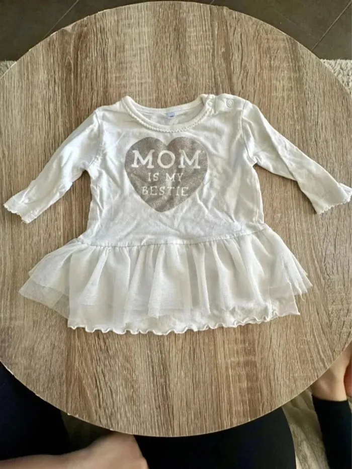 Robe fille blanche mom 3 mois - photo numéro 2