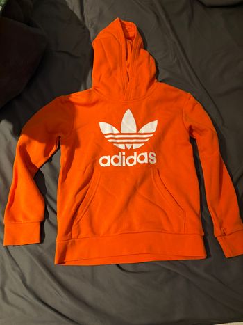 Sweat à capuche Adidas orange 8-9 ans 134 cm
