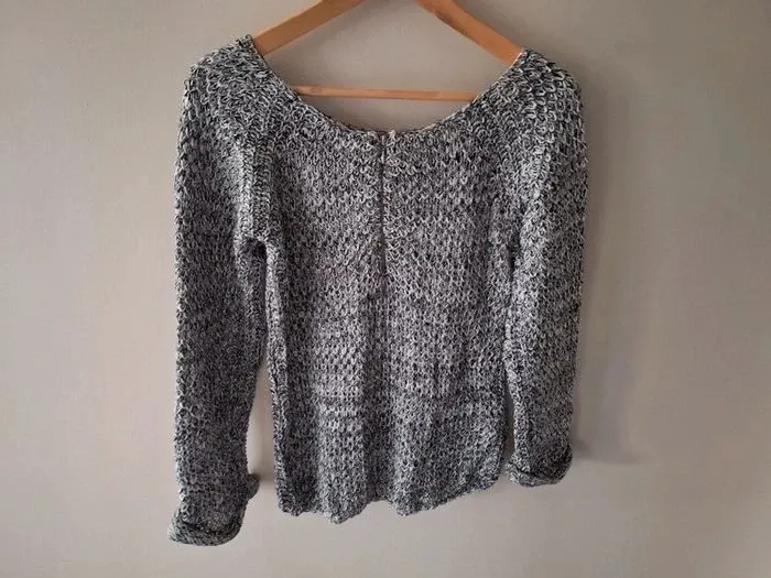 Pull Promod femme noir blanc taille 2 (38) - photo numéro 5