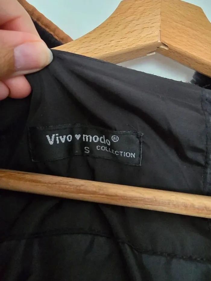 Doudoune impermeable noir et marron - photo numéro 5