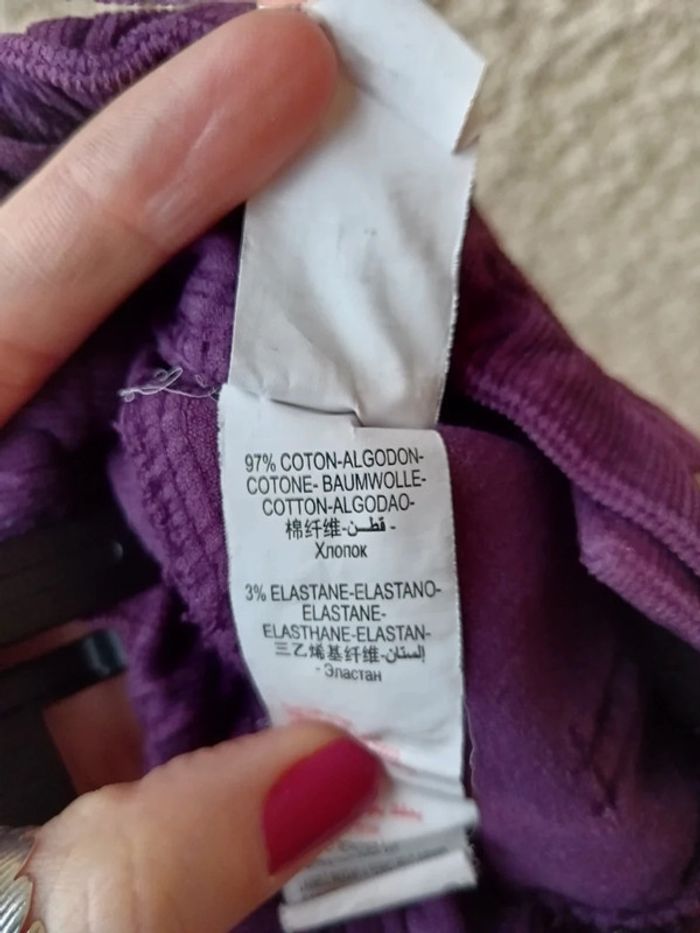 Pantalon coton aubergine - photo numéro 6