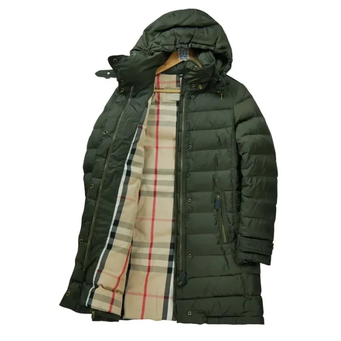 Burberry Doudoune à capuche Femme Taille S Kaki #Qwe2004 - photo numéro 2