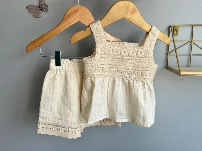 Ensemble top + short Zara fille 2-3 ans neuf - photo numéro 2