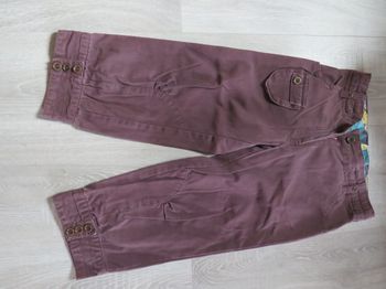 Pantacourt violet foncé fille 10 ans
