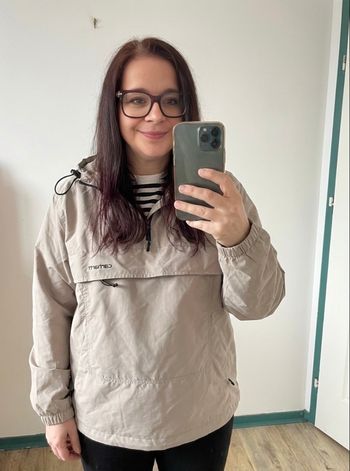 Coupe-vent Carhartt beige | Taille M | Modèle à capuche zippé