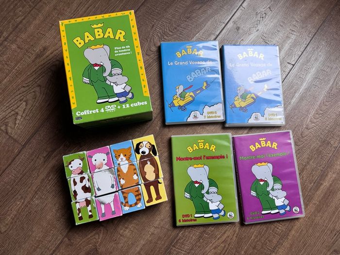 Coffret 4 dvd Babar et 12 cubes - photo numéro 3