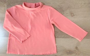 Col roulé t shirt Zara neuf rose 18/24 mois