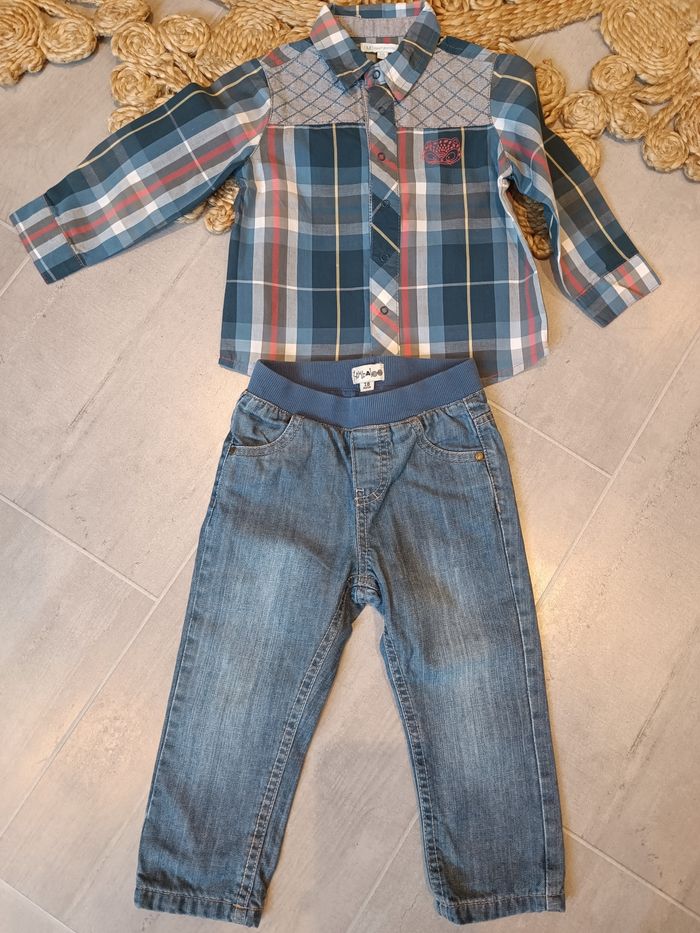 Ensemble chemise et jeans