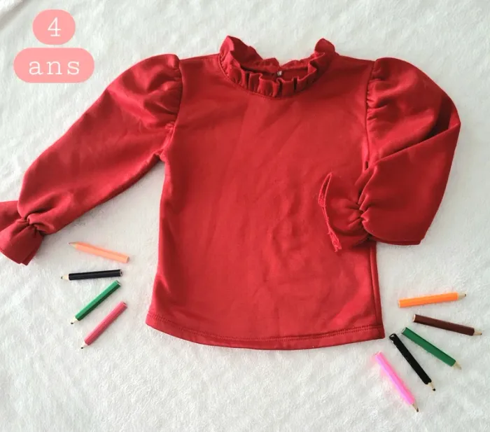Blouse hiver rouge 4ans