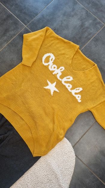 Pull ooH La La moutarde taille 48 50 état neuf long