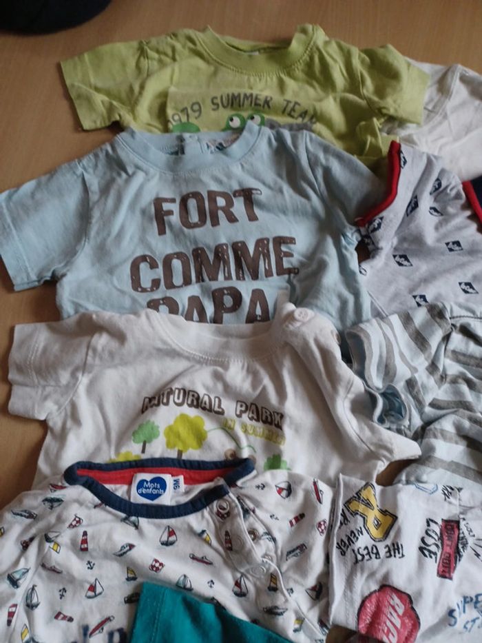Lot 9 t-shirts 9 mois - photo numéro 2
