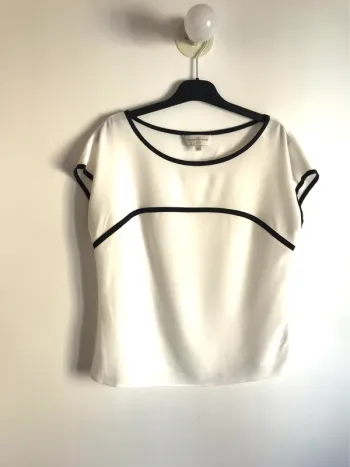 Blouse fluide transparente blanche Un jour ailleurs taille 0