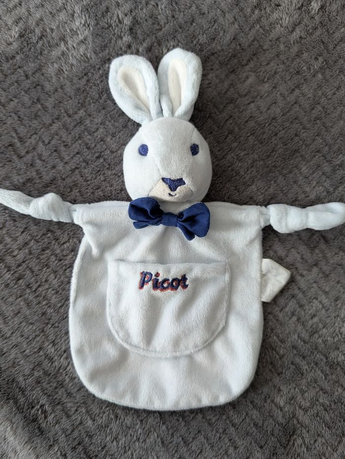 TBE, doudou plat lapin 🐰 Picot