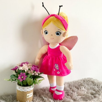 Poupée fée en peluche 50 cm neuve