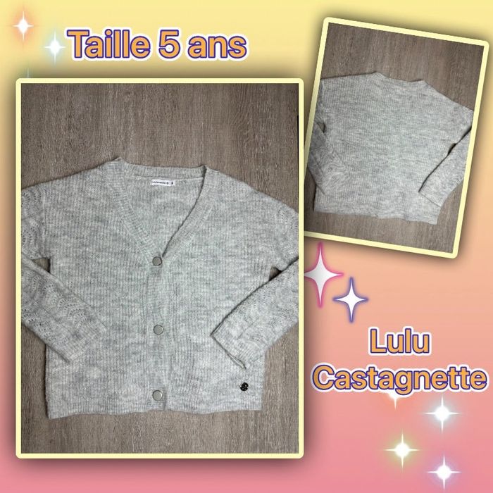 Gilet avec boutons fantaisie - taille 5 ans lulu castagnette